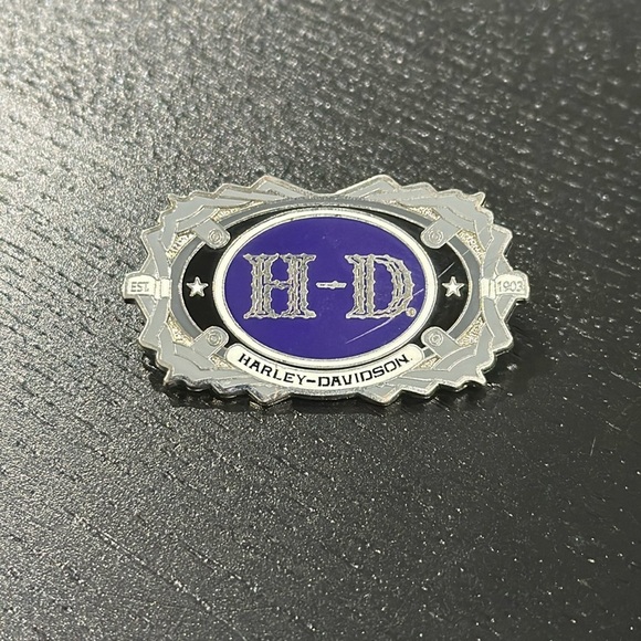 Harley-Davidson Purple and Silver Pin - Picture 1 of 4